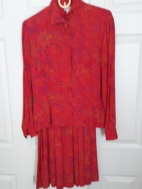 Vintage Evan PIcone Skirt/Blouse Set Womans size 4 EUC